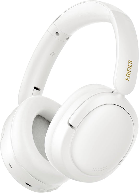 W800BT SE Wireless Over-Ear Bluetooth 5.4 Headphones - AI Call Noise Cancellation - 45H Playtime - Fast Charging - Dual Device- Game Mode - Foldable - White